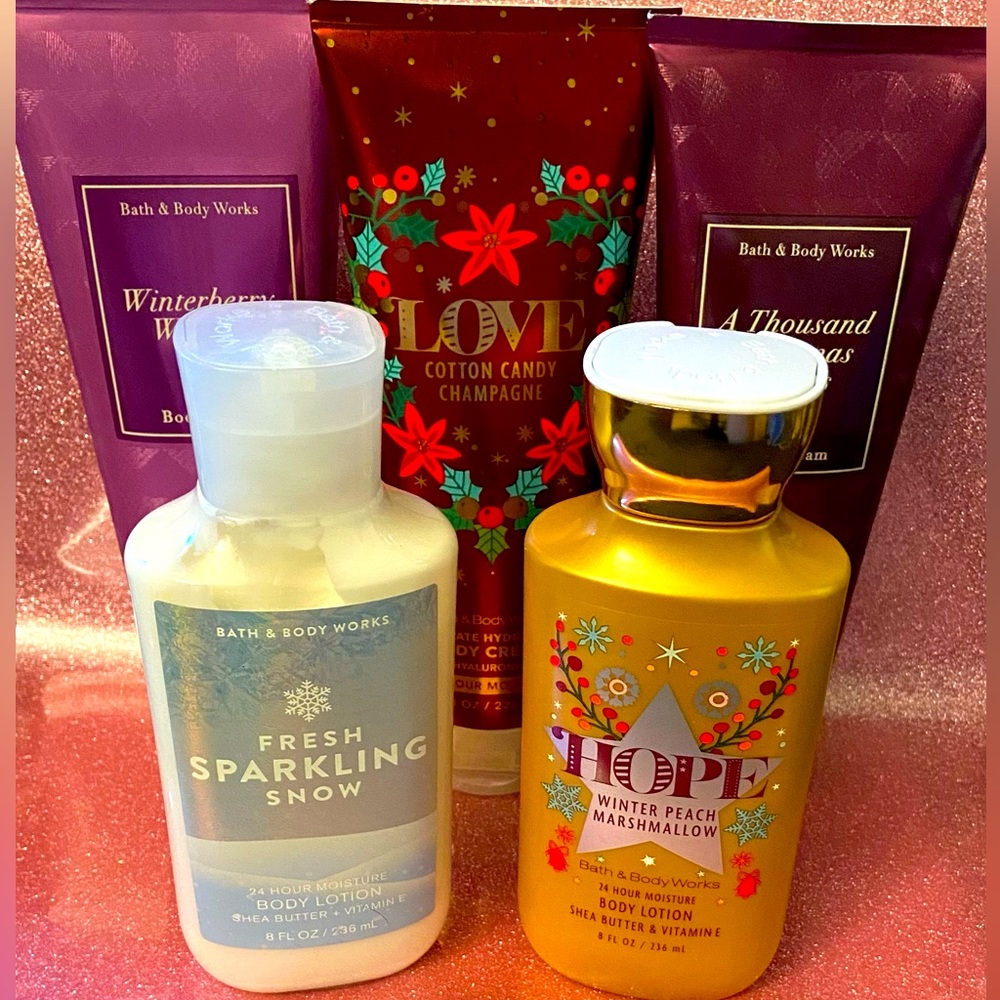 Bath & Body Works Holiday Lotion Bundle (5 bottles) - All brand new, never used